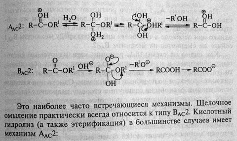 Гидролиз этилового эфира