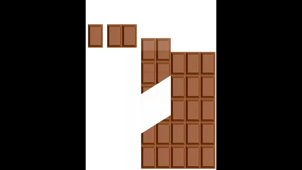 Шоколадка схема. Бесконечная шоколадка 3x5. Бесконечная шоколадка схема 3 на 5. Лишняя шоколадка. Фокус с бесконечной шоколадкой.