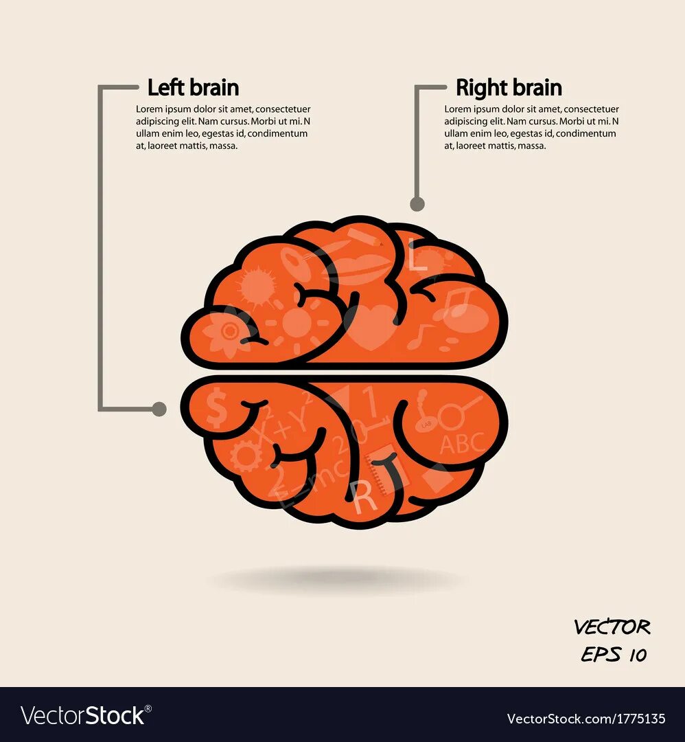 Leave the brain. Мозг символ. Left Brain right Brain. Минус мозг. Brain left right background.