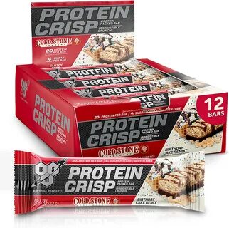 BSN Protein Bars - Protein Crisp Bar by Syntha-6, Whey Protein, 20g of Prot...