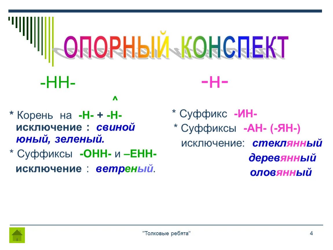 Слова со суффиксом ин. Суффикс. Прилагательные с суффиксом АН.