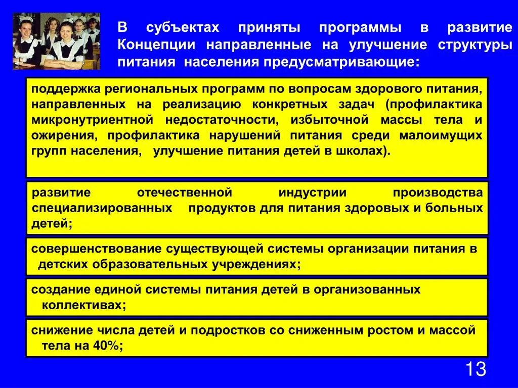 Улучшение структуры питания населения. Концепция направленного питания. Концепция направленного (целевого) питания. Мероприятия по улучшению питания населения. Субъект принимающий информацию