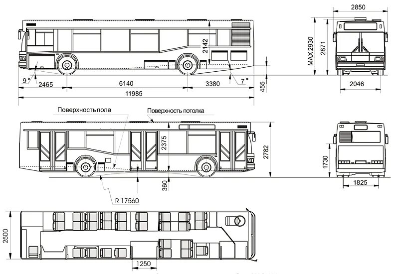 Какая длина автобуса. ЛИАЗ 5256 чертеж. Автобус МАЗ 103 габариты. Длина автобуса МАЗ 103. МАЗ 103 габариты.