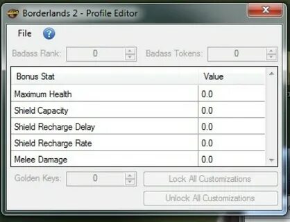 Borderlands editor