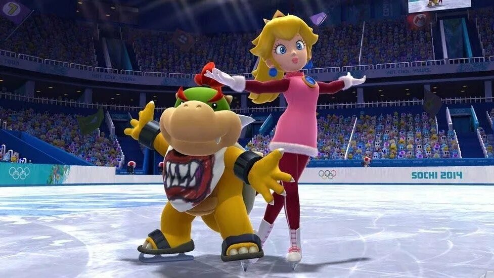 Игры 2014 февраль. Mario & Sonic at the Sochi 2014 Olympic Winter games. Sonic Mario 2014. Марио на коньках. Марио и Соник на Олимпийских зимних играх.