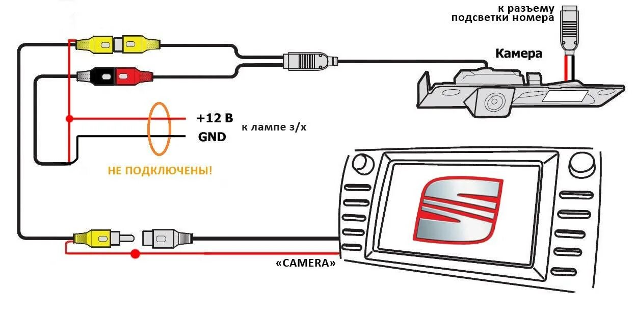 Можно подключить камеру заднего. Камера incar vdc-007 схема подключения. камера заднего хода гранта схема.