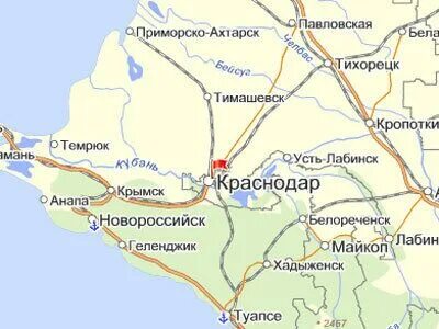 Приморский краснодарский край на карте