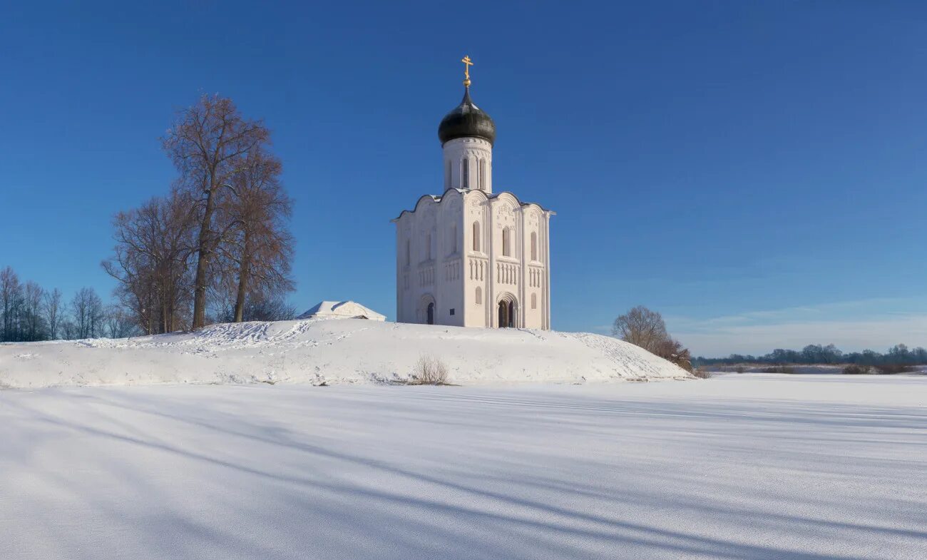 Храм покрова на нерли зимой фото Лента