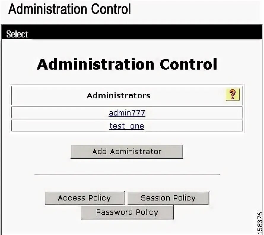 Administration control. Administration control