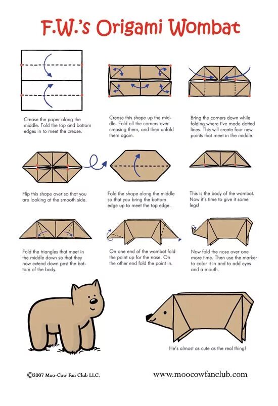 Медведь из бумаги схемы Bear origami, Origami patterns, Origami folding