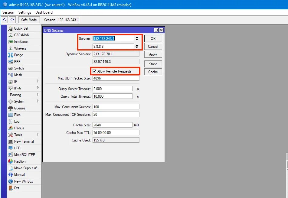 Микротик сервер. Mikrotik DNS settings. Микротик ДНС. Mikrotik DNS static.