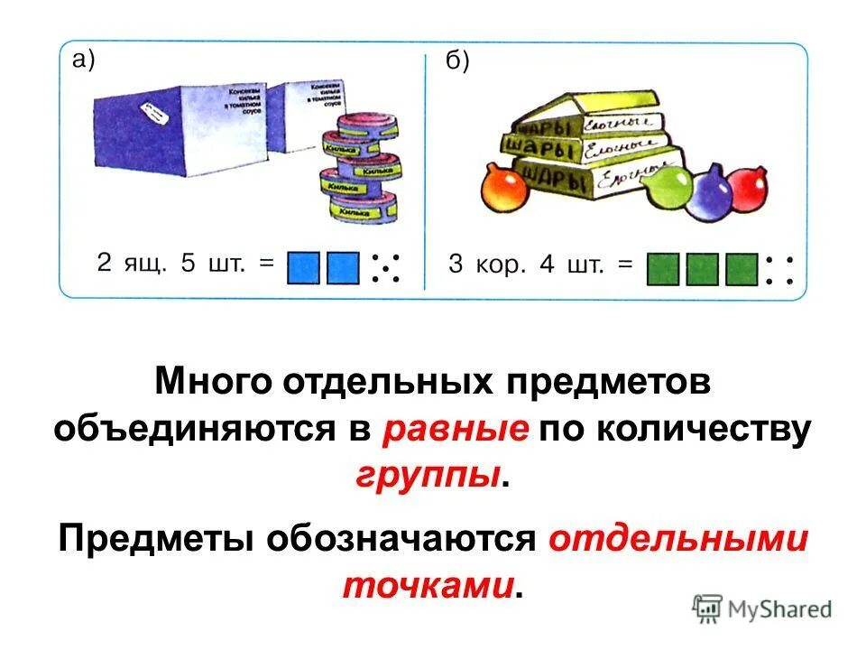 Единицы счета 1 класс