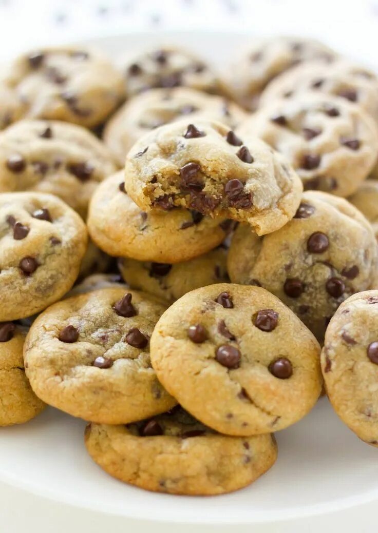 Печенье мини фото Mini Chocolate Chip Cookies Rezept