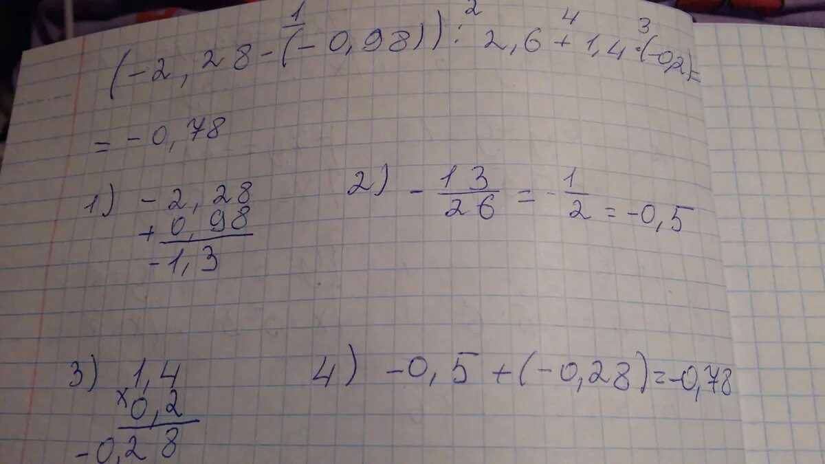 18 98 2 7 3 2. (-2,28-(-0,98)):2,6+1,4•(-0,2)=. (-2,28+0,98):(-2,6) Найдите значение. Найдите значение выражения: (-2,28 - (-0,98)) : 2,6 + 1,4 • (-0,2).. Значение выражения (2 2,2*6 3,2)/12 2,2.