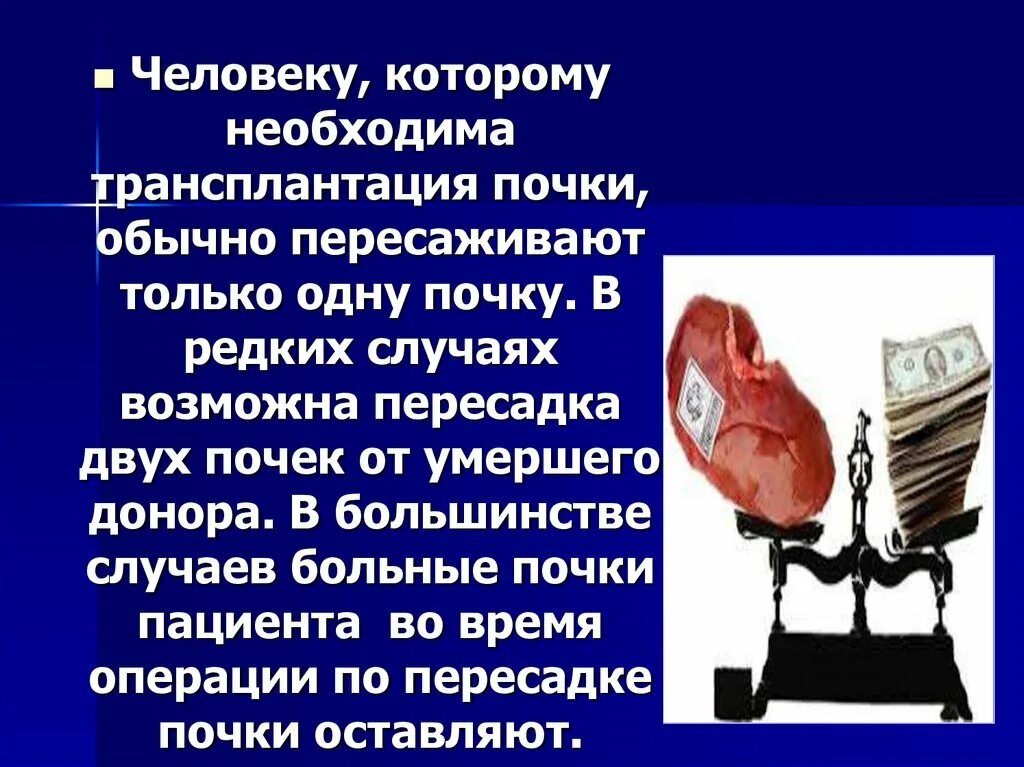 Трансплантология почки. Аутотрансплантация почки. Донор почки за деньги