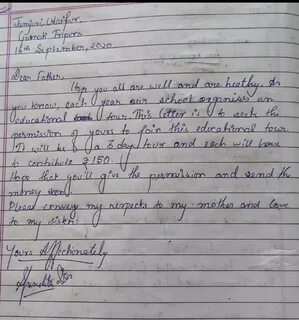 Letter to father