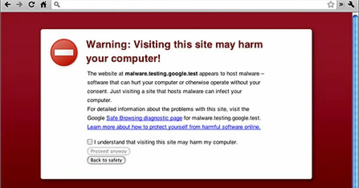 Malicious url. Website warning. malicious site. google safe browsing. google detected.