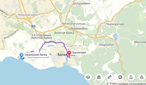 Карта балок севастополя