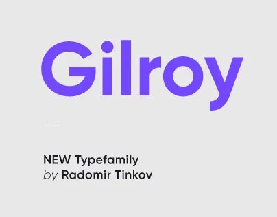 Gilroy bold шрифт