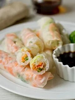 Спринг роллы с креветками и овощами