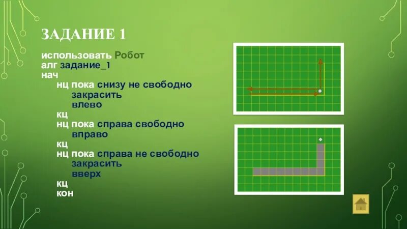 Нц пока справа свободно вправо закрасить. НЦ КЦ В информатике. Кумир робот. Кумир робот задания. НЦ пока справа свободно вправо КЦ.