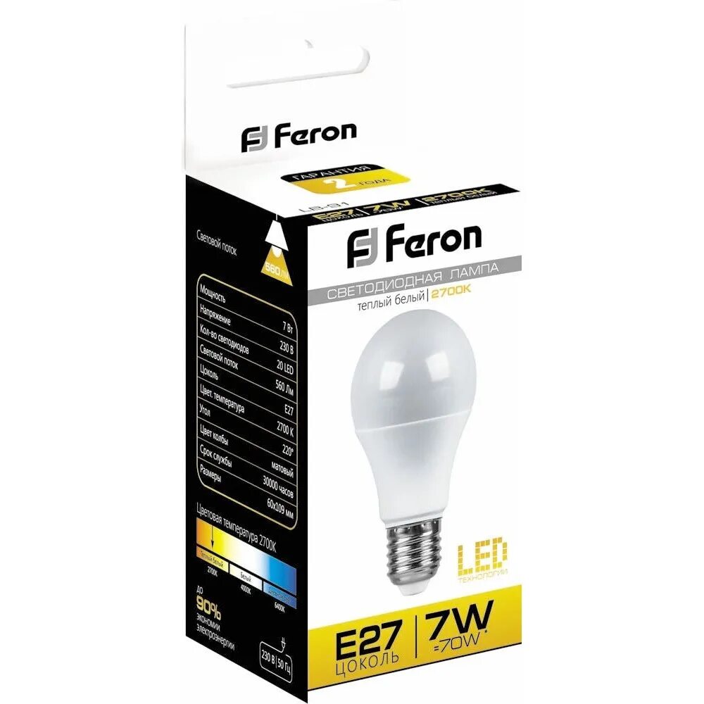 Feron светодиодные лампы e27