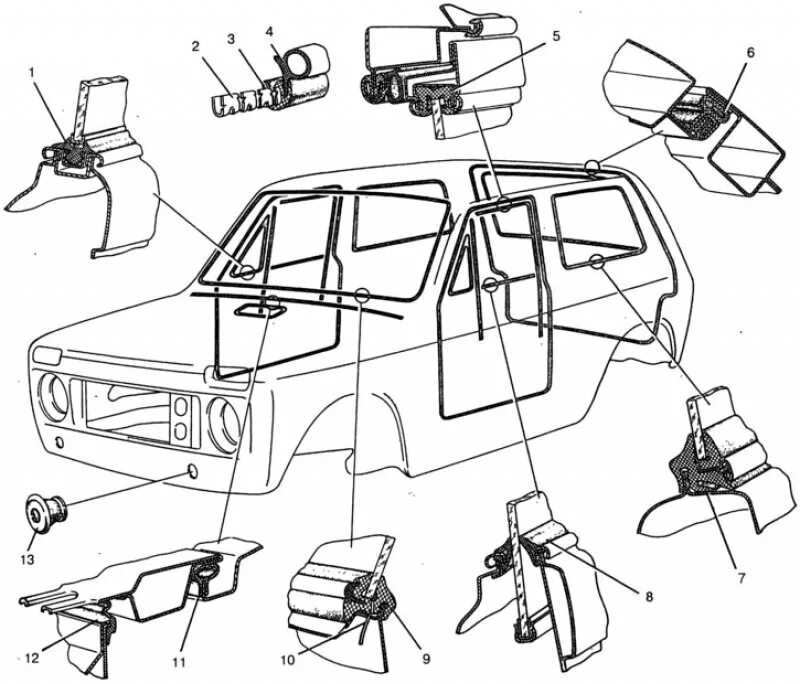 Детали кузова нива. Схема кузова Нива 21213. Элементы кузова ВАЗ 2131 Нива. Кузов Нивы 21213 чертеж. Кузов ВАЗ 2121 21213.