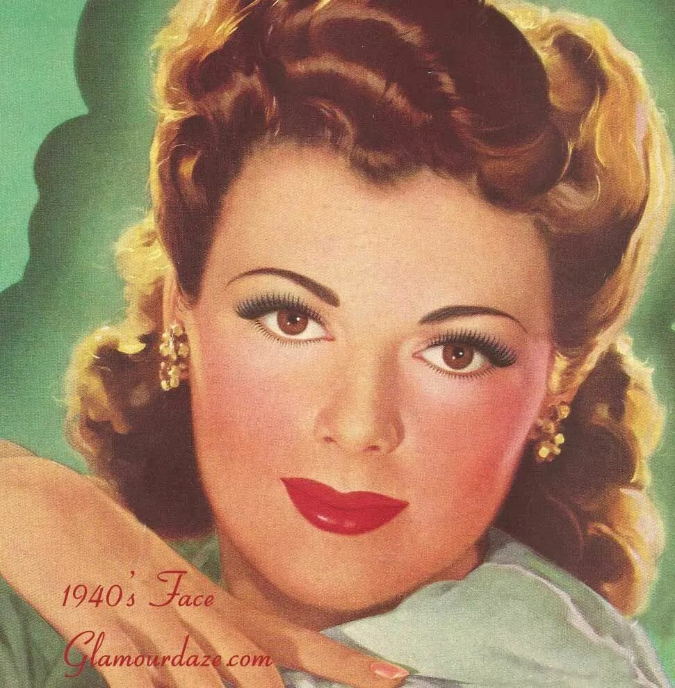 1930 1940 года англия женщины макияж 40s look 1940s hairstyles, Vintage hairstyles, Hair makeup