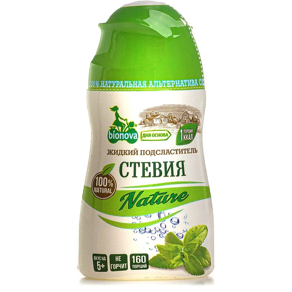 Жидкий подсластитель Бионова "стевия nature" * 80 гр. Bionova стевия nature (80г). Жидкий подсласт. Бионова стевия, 80г. Bionova подсластитель жидкий 80г.