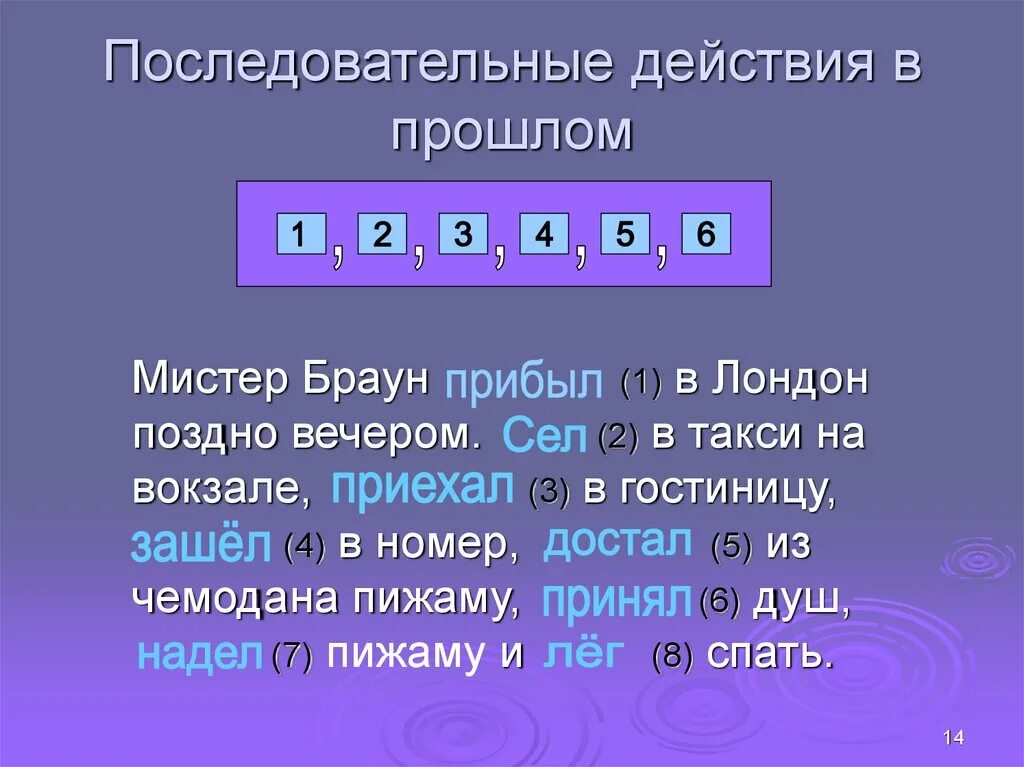 Последовательные действия