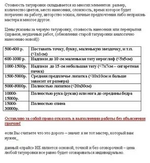 Тату сколько платят