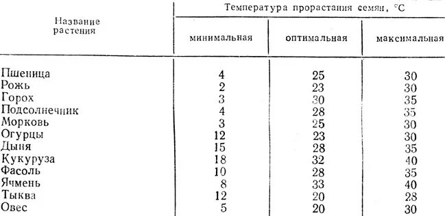 Какой срок всхожести семян