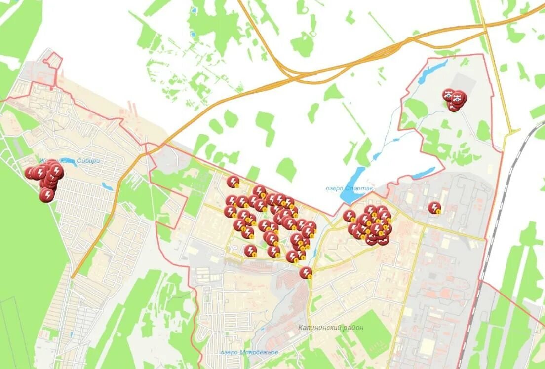 В калининском районе отключили свет. Калининский район Новосибирск. Калининский район Новосибирск карта. Районы Новосибирска Калининский район. Отключение света Калининский район.