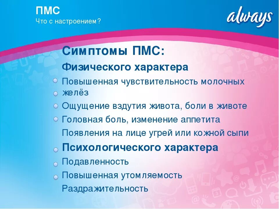 Месячные настроение