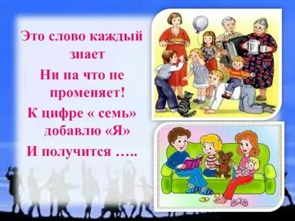 Презентация на классный час семья