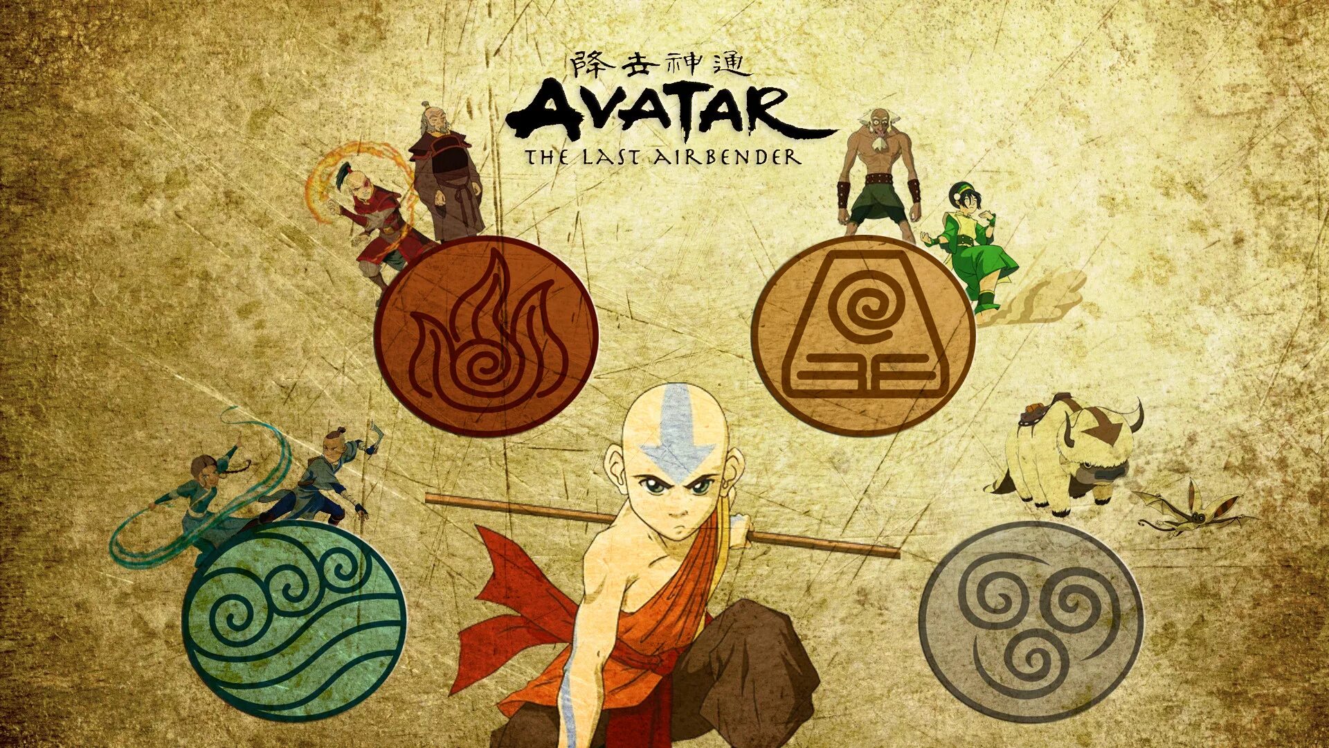 4 Элемента аватар аанг. Avatar aang afsonasi