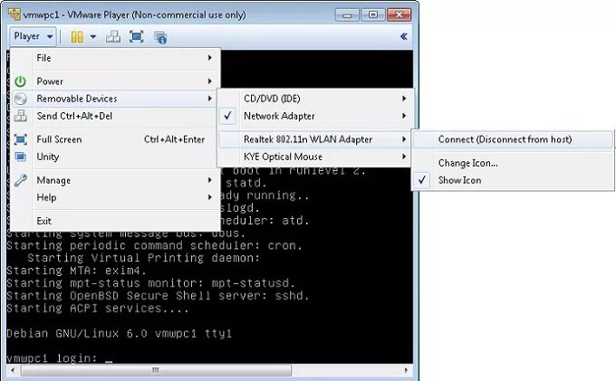 Как подключить wifi в kali linux. Intel 82579lm gigabit network connection. Vmware wifi. 1. Физический адаптер vmware.