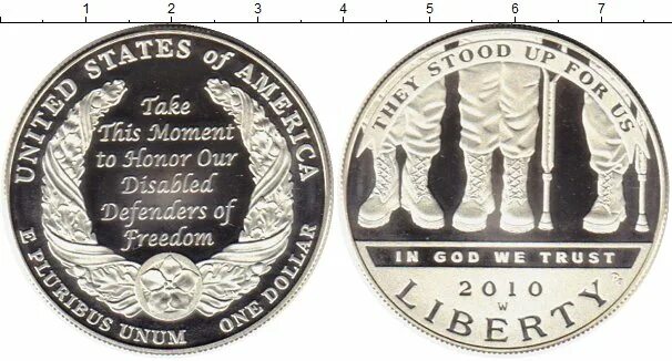 Монета США 1 доллар 2010 серебро. Один доллар серебряный 2010. Ценник серебряные доллары. Клуб нумизмат монеты