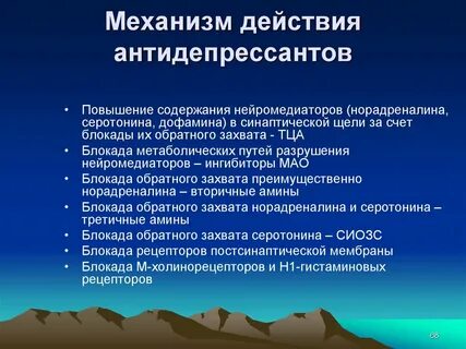 Антидепрессанты серотонин