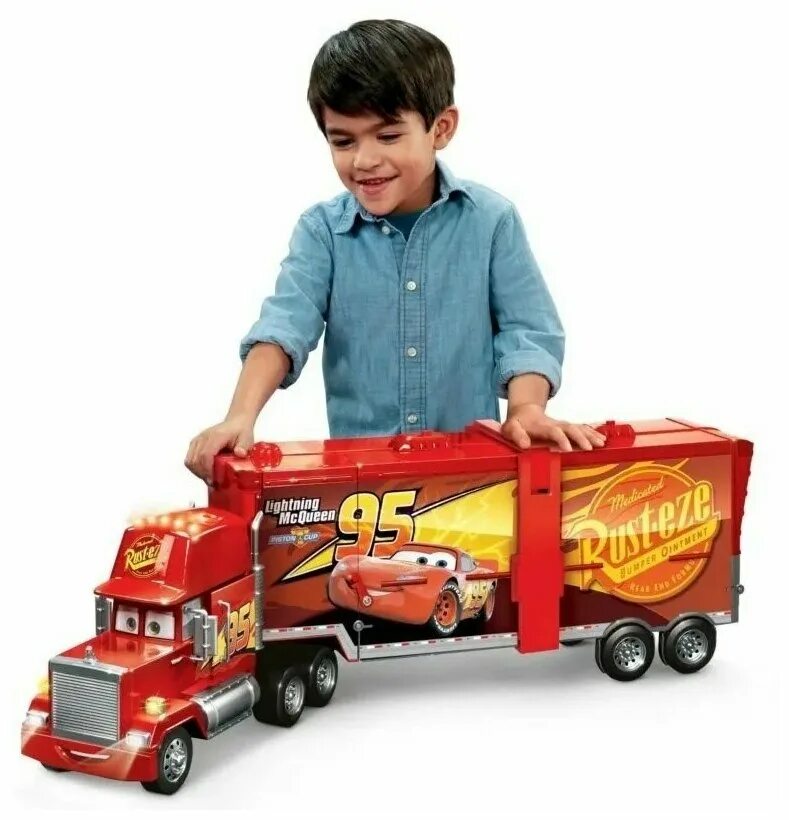 Грузовик Mattel Disney Pixar cars super track Mack Hauler & Playset. Супер трейлер Mack Disney Pixar cars 2 in 1. Мак Хаулер + молния Маккуин. Супер трейлер Mack Disney Pixar. Тачки покупки