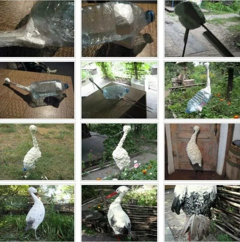 Лебедь своими руками для сада. Для сада своими руками пошаговая инструкция. Домик для колодца своими руками пошаговая инструкция. Лебеди из бутылок для сада. Поделки из цемента для сада своими руками.