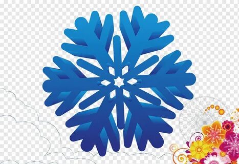 Снежинки синяя