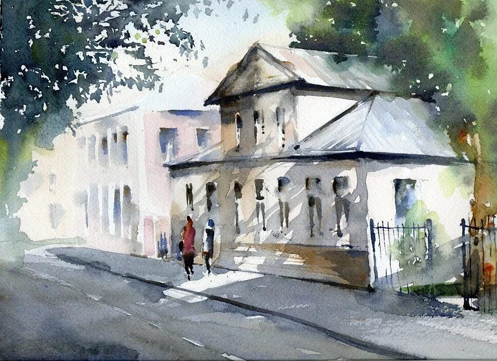 Дворы ростова на дону иллюстрации. Этюды городского пейзажа машкова. Живопись акварель пленэр архитектура. Этюд улица. Акварель владимира тупоршина пейзажи города.