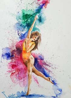 watercolor painting by Siver Serwer Балетная Живопись, Балет, Картины Масло...