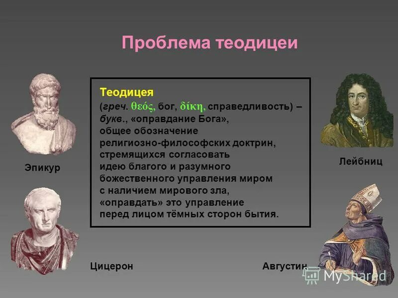 Теодицея в средневековой философии. Три варианта теодицеи. Теодицея в средневековой философии. Решение проблемы теодицеи. Эпикур теодицея.