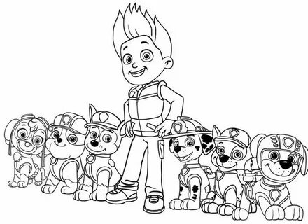 Dibujos de PAW Patrol para colorear. Mighty pups. Imprimir A4 Coloring pages, Pa