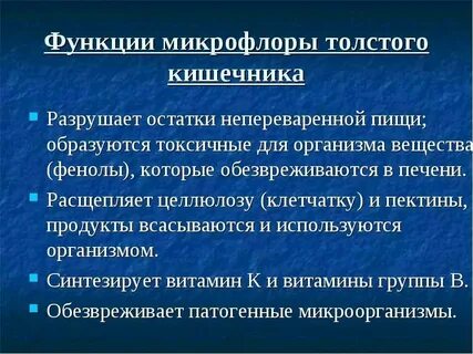 Какую положительную роль играет микрофлора толстого кишечника