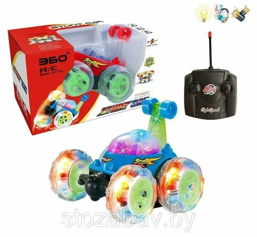 Stunt трехколесная машинка перевертыш на радиоуправлении. светящиеся игрушки для мальчиков. светящаяся машинка на пульте управления. радиоуправл машинка перевертыш. световые браслеты.