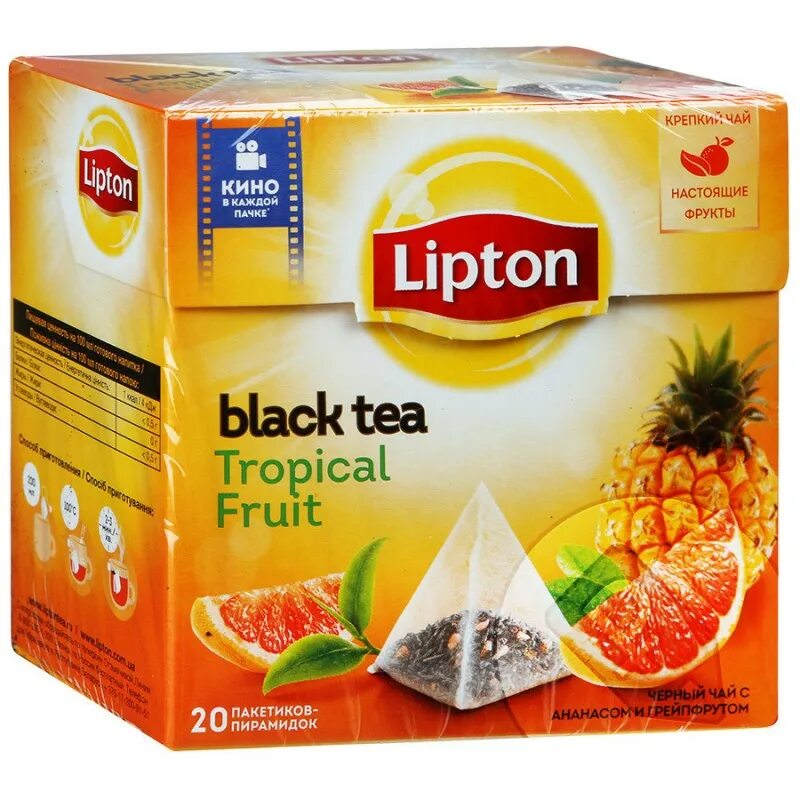 Чай в пакетиках 20 шт. Чай Липтон 20пак-пирамидок. Чай черный Lipton Tropical Fruit в пирамидках, 20 пак.. Чай Липтон в пирамидках. Чай Липтон в пирамидках Тропикал Фрут.