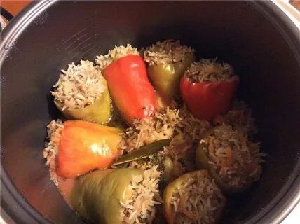 Перец в мультиварке фаршированный мясом и рисом